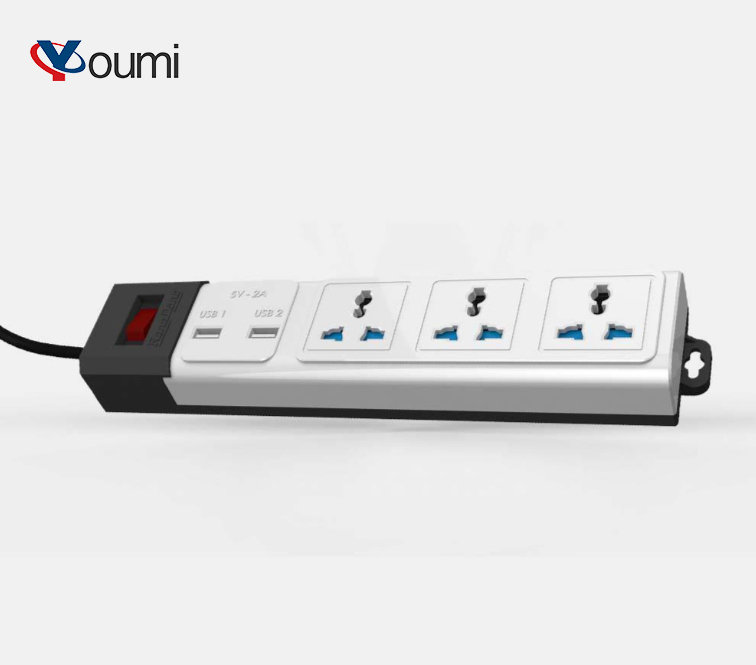 Pair of USB Port Trio Outlet Power Switch